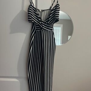 Striped bodycon dress